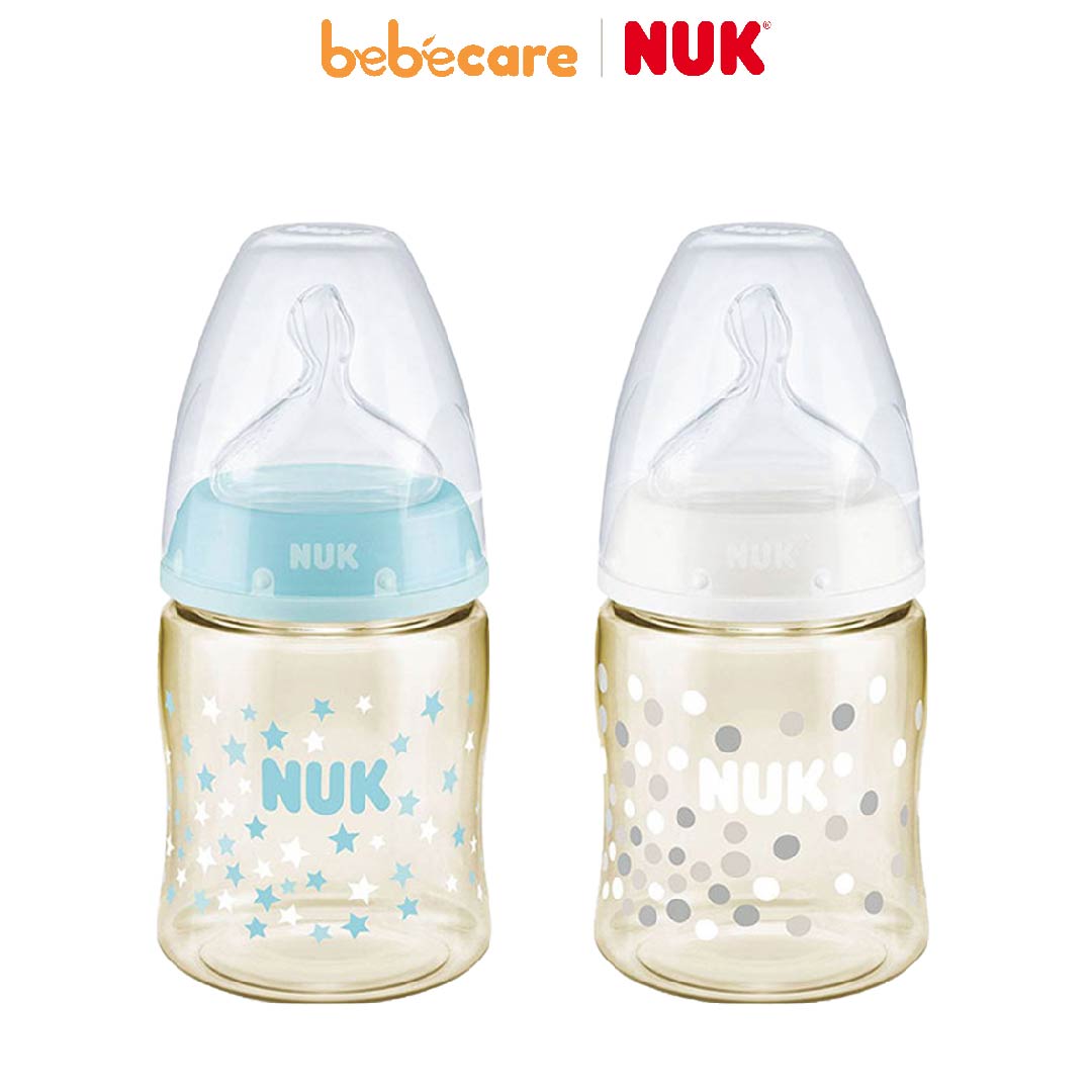 NUK 2 (1080)-Bình Sữa NUK Premium Choice+ Nhựa PPSU 150ml Núm Ti S1-M-2